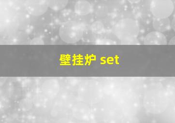 壁挂炉 set